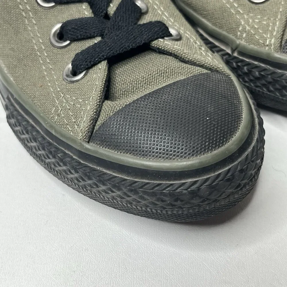 Converse All Star Green Canvas Low Top Sneakers Junior Size 2
